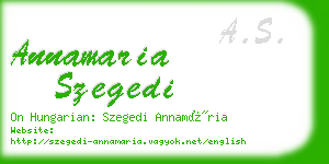 annamaria szegedi business card